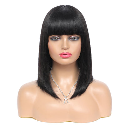 Women's Short Hair Series Real Hair Bob Headgear