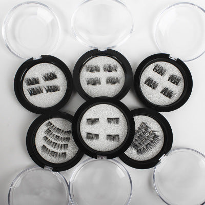 3D magnet false eyelashes pure manual single magnet double magnet can be customized magnetic eyelashes free magnetic eyelash fast delivery