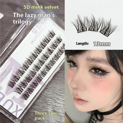 Self False Eyelashes 5d With Adhesive